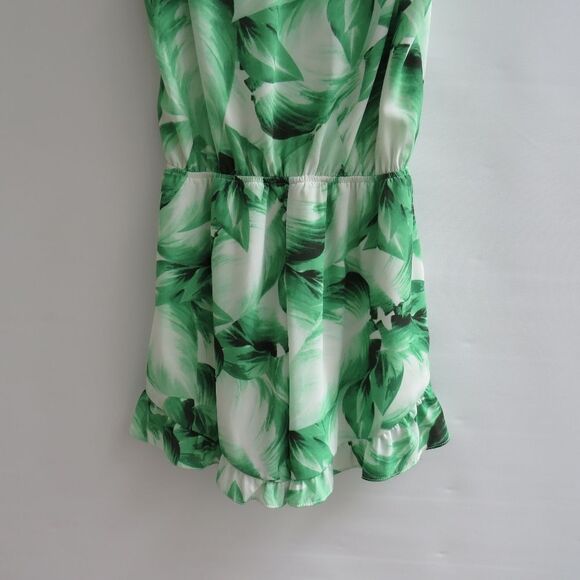 Show Me Your Mumu Womens Size Small Riri Green Tropical Floral Print Romper - Picture 11 of 15